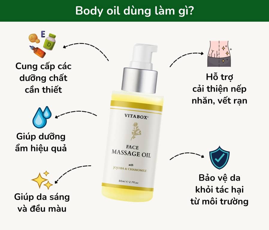 Body oil dùng làm gì